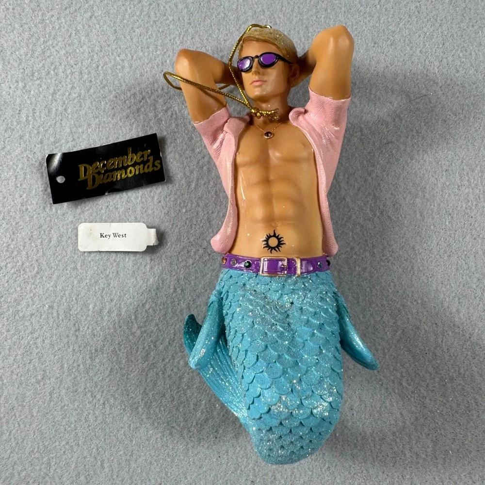 December Diamonds 2015 Key West Merman Retired Christmas Ornament w/Box 55-90850